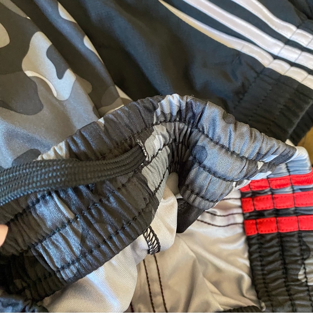 Adidas black white and red sportswear shorts - Picture 3 of 5
